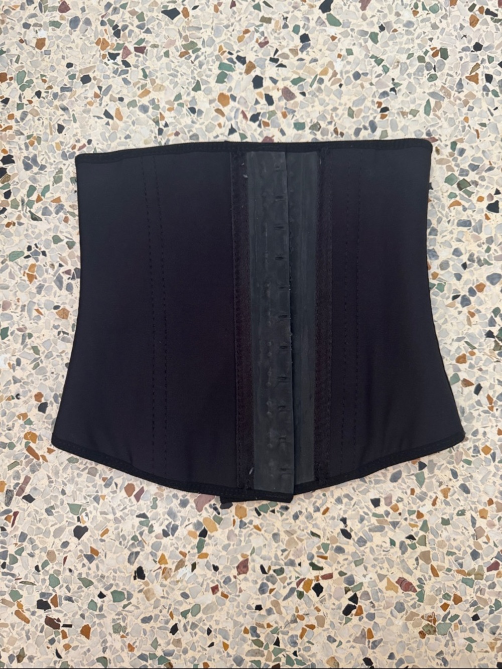 Ann Chery Black Waist Cincher Corset with Front Hook Closure